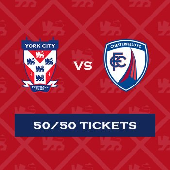 York City vs Chesterfield FC 50/50 Draw Tickets