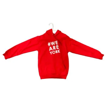 We are York red hoodie