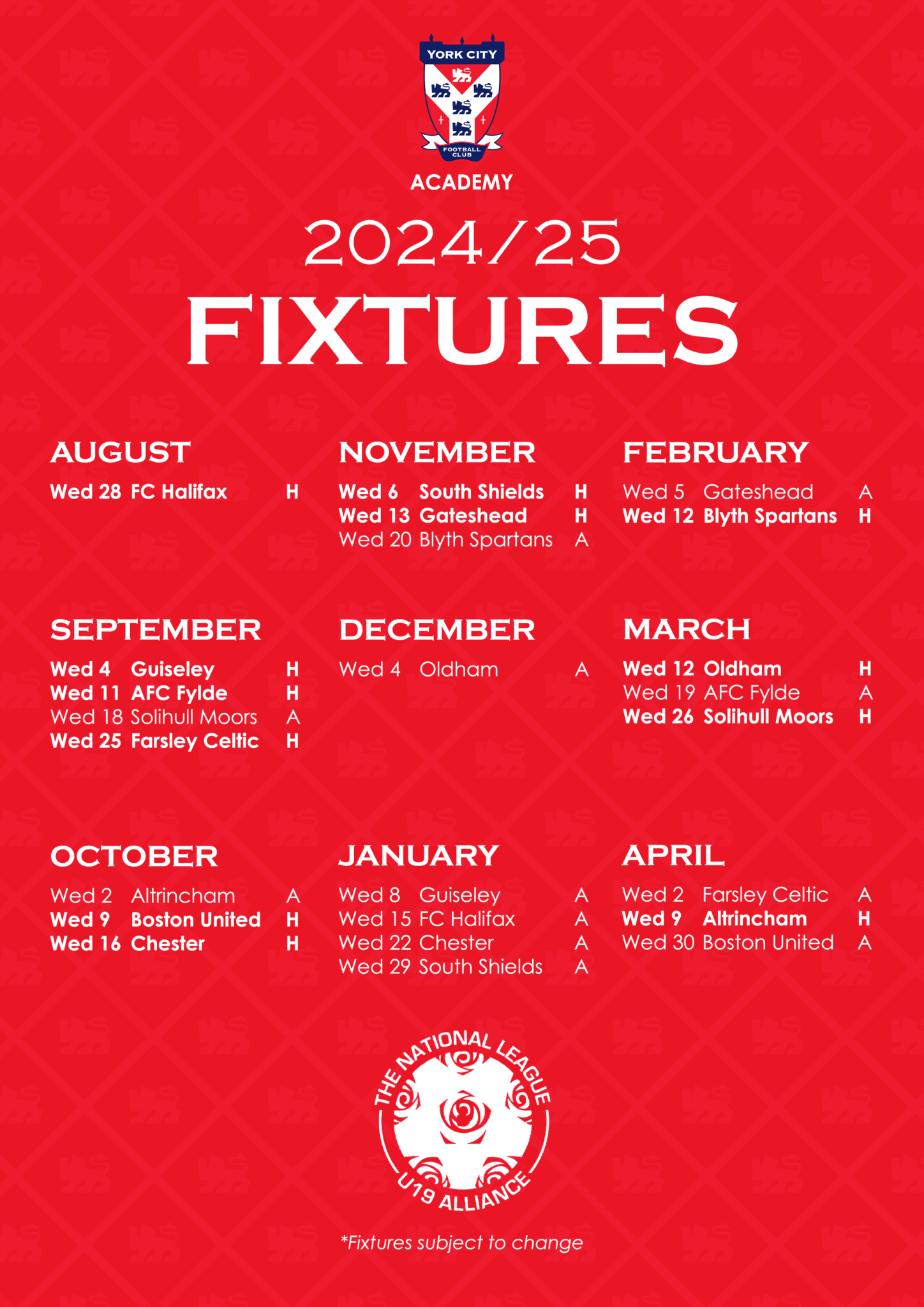 York City U19s 2024 25 National League U19 Alliance North Division york-city-u19s-2024-25-national-league-u19-alliance-north-division