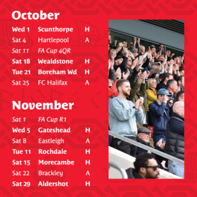 Our 2025/26 Enterprise National League fixtures have been revealed.