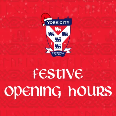 Club shop and office opening hours over the festive period
