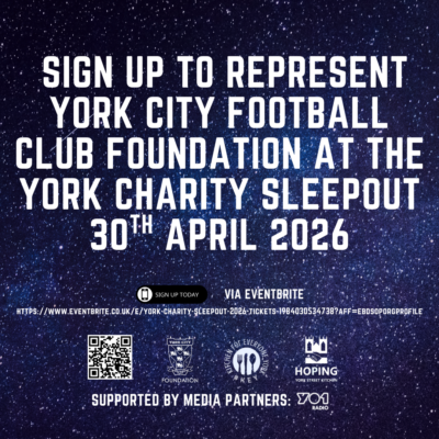 York City Football Club Foundation launches 2026 York Charity Sleepout