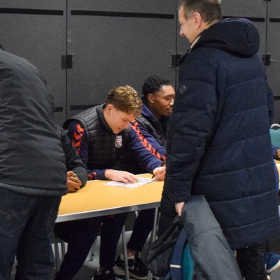 Junior Reds Meet the Players event following Altrincham match