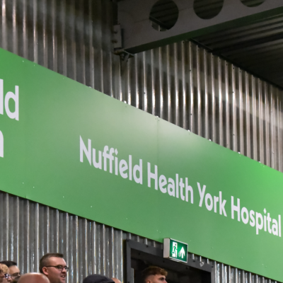 Nuffield Health York Hospital will continue as our North Stand sponsor for the 2026/27 season